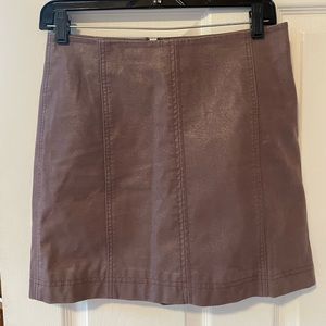 Free People Leather Mini Skirt